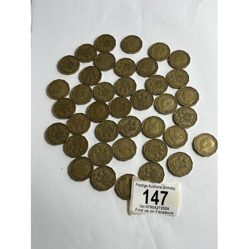 147 - KING GEORGE VI 3D COINS 1938 X39