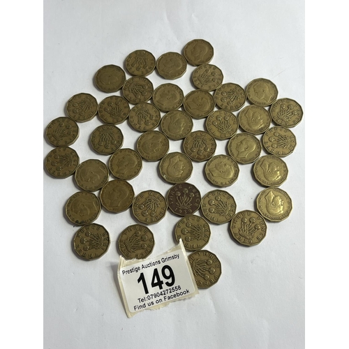 149 - KING GEORGE VI 3D COINS 1939 X40