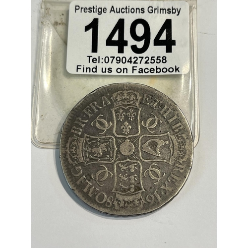 1494 - 1680 CHARLES II SILVER CROWN