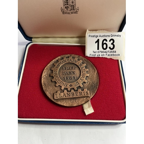 163 - 1981 SNOWDEN MOUNTAIN RAILWAY MEDALLION