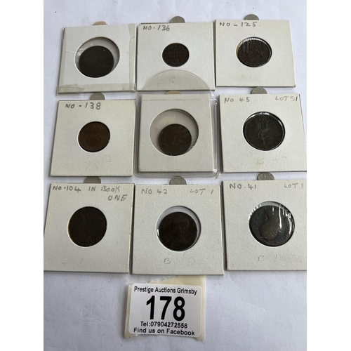 178 - 9 X COLLECTOR GRADE FARTHINGS