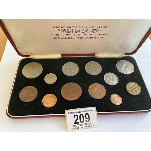 209 - QUEEN ELIZABETH 2ND LAST ISSUE DECIMAL DAY COIN SET