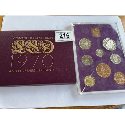 216 - 2 X 1970 COIN SETS