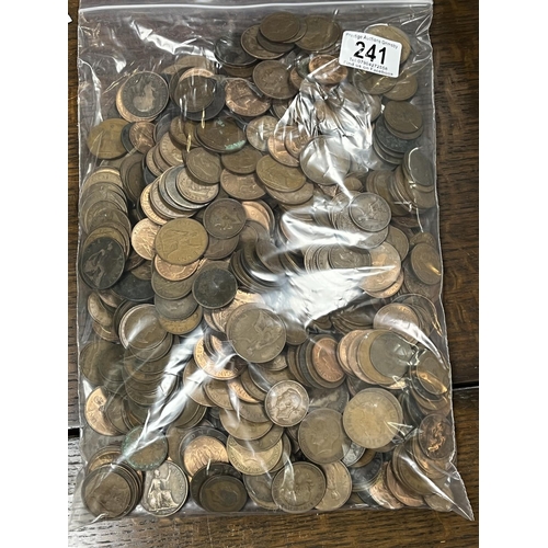 241 - 5 KG OF UNSORTED COPPER COINAGE