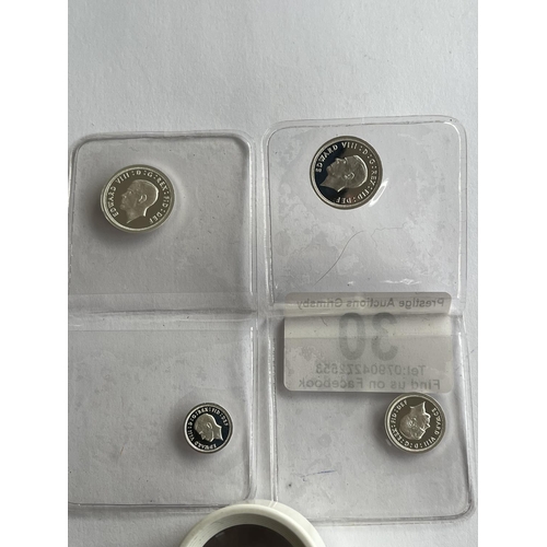 30 - 1936 SILVER MAUNDY MONEY UNCIRCULATED COINS X4