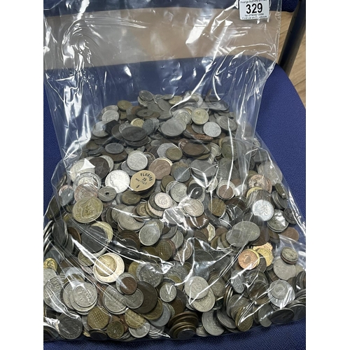 329 - 10KG MIXED WORLD COINAGE