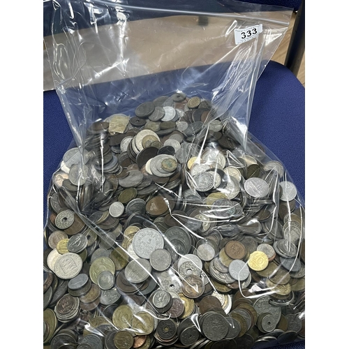 333 - 10KG MIXED WORLD COINAGE