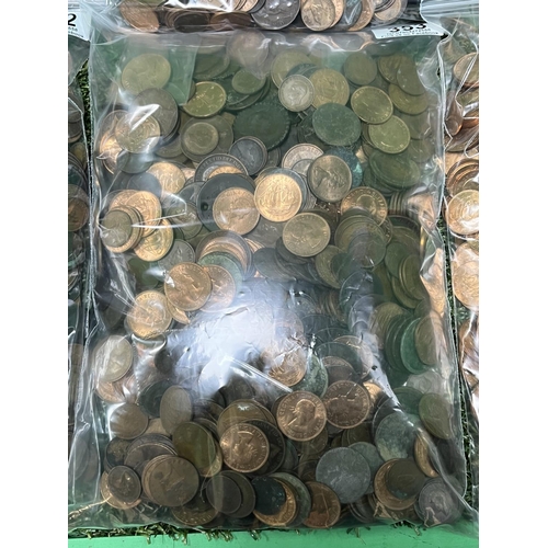 353 - 5KG OF UNCHECKED MIXED UK COPPER COINAGE