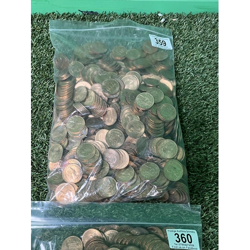 359 - 5KG OF 1967 HALF PENCE PIECES EXCELLENT CONDITION