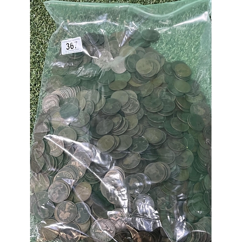 367 - 10KG OF UNCHECKED MAINLY U.K COPPER COINS