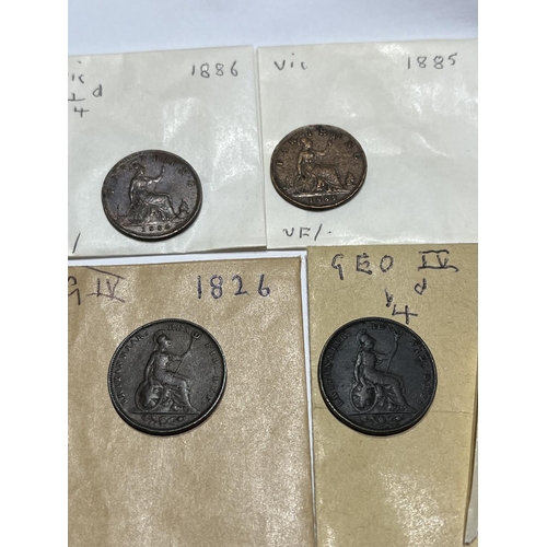 412 - 8 FARTHINGS CONDITIONS & DATES SEEN IN PICTURES