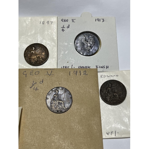 412 - 8 FARTHINGS CONDITIONS & DATES SEEN IN PICTURES