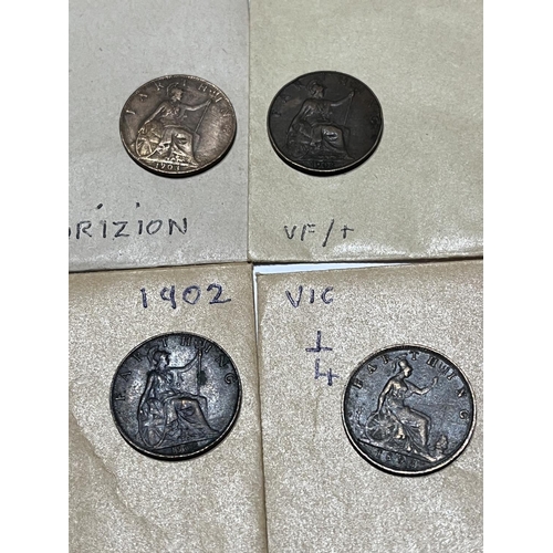 414 - 8 FARTHINGS CONDITIONS & DATES SEEN IN PICTURES