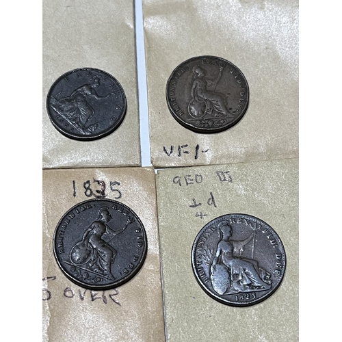 414 - 8 FARTHINGS CONDITIONS & DATES SEEN IN PICTURES