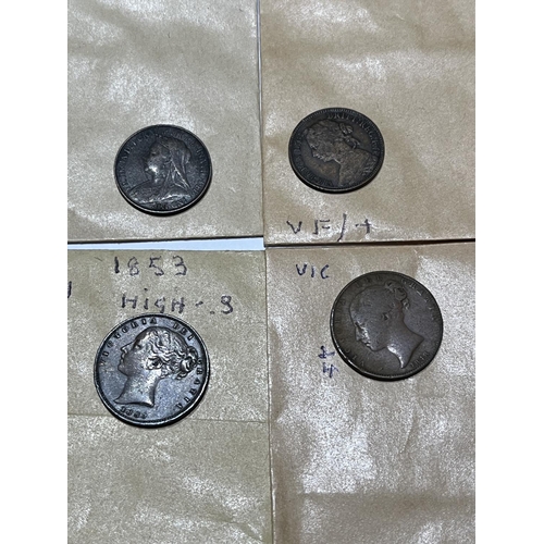 416 - 8 FARTHINGS CONDITIONS & DATES SEEN IN PICTURES