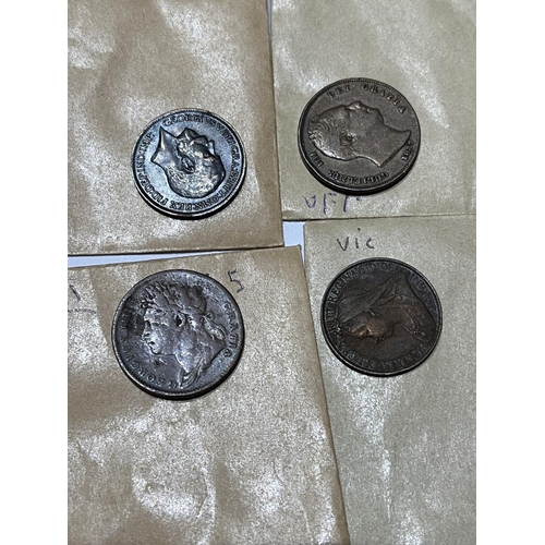 416 - 8 FARTHINGS CONDITIONS & DATES SEEN IN PICTURES