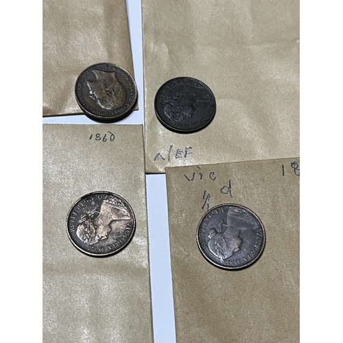 418 - 8 FARTHINGS CONDITIONS & DATES SEEN IN PICTURES