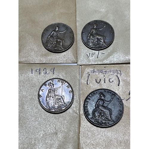 419 - 8 FARTHINGS CONDITIONS & DATES SEEN IN PICTURES