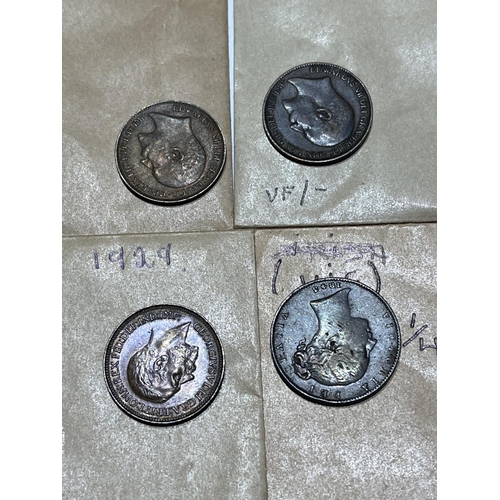 419 - 8 FARTHINGS CONDITIONS & DATES SEEN IN PICTURES