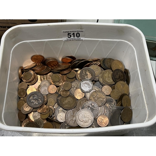 510 - APPROX 8 KILOS OF MIXED COPPER COINAGE