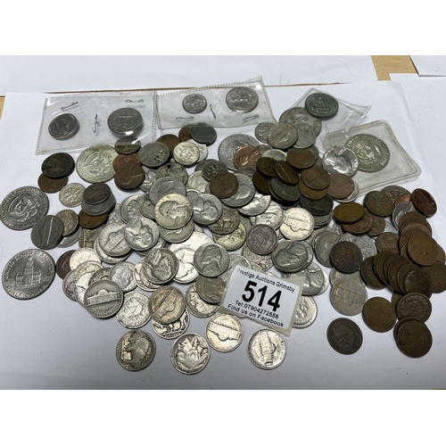 514 - SMALL COLLECTION OF AMERICAN COINAGE