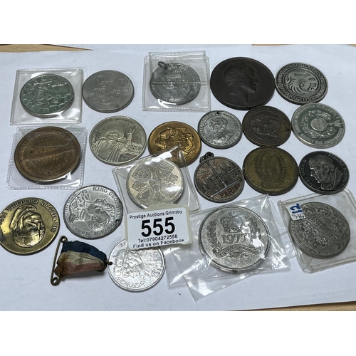 555 - ASSORTED MEDALLIONS ETC