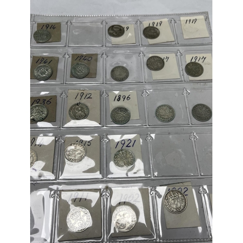 582 - 296 SILVER 3D COINS IN A FOLDER SOME VERY NICE EXAMPLES