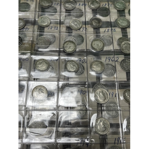 582 - 296 SILVER 3D COINS IN A FOLDER SOME VERY NICE EXAMPLES