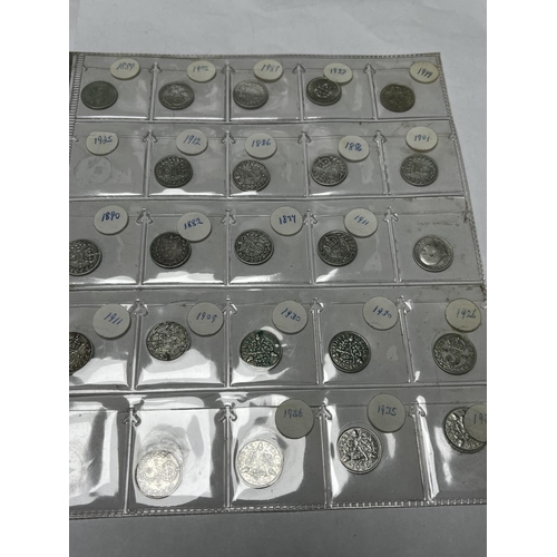 582 - 296 SILVER 3D COINS IN A FOLDER SOME VERY NICE EXAMPLES