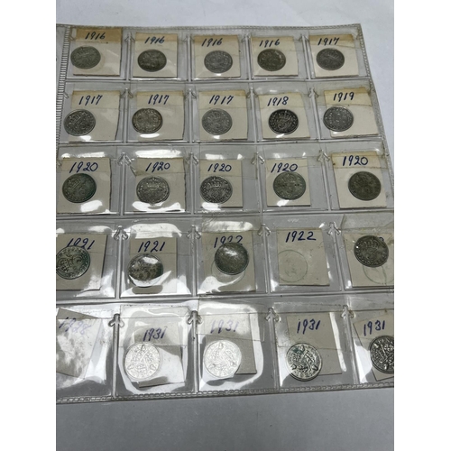 582 - 296 SILVER 3D COINS IN A FOLDER SOME VERY NICE EXAMPLES