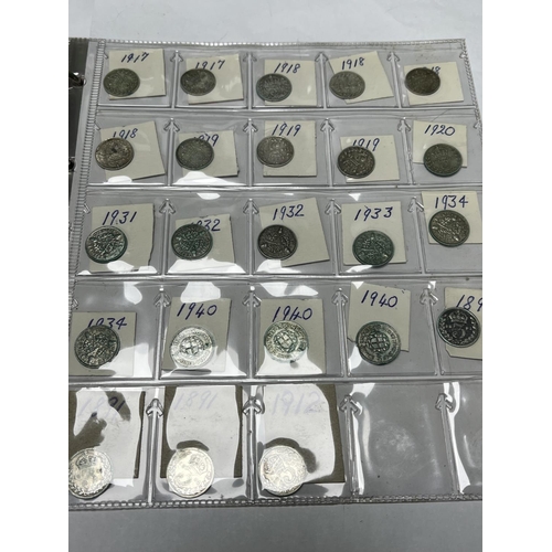 582 - 296 SILVER 3D COINS IN A FOLDER SOME VERY NICE EXAMPLES