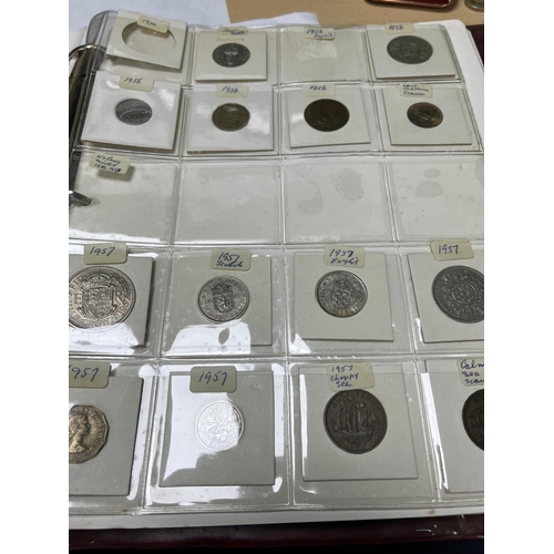 587 - FOLDER OF U.K COINAGE