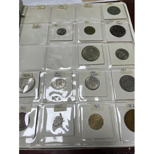 587 - FOLDER OF U.K COINAGE