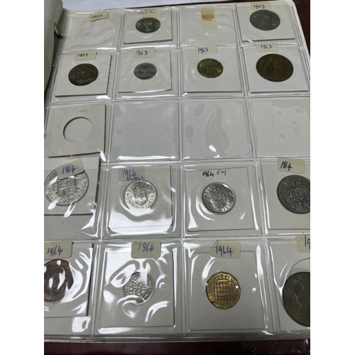 587 - FOLDER OF U.K COINAGE