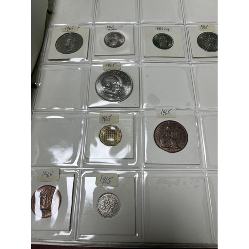 587 - FOLDER OF U.K COINAGE