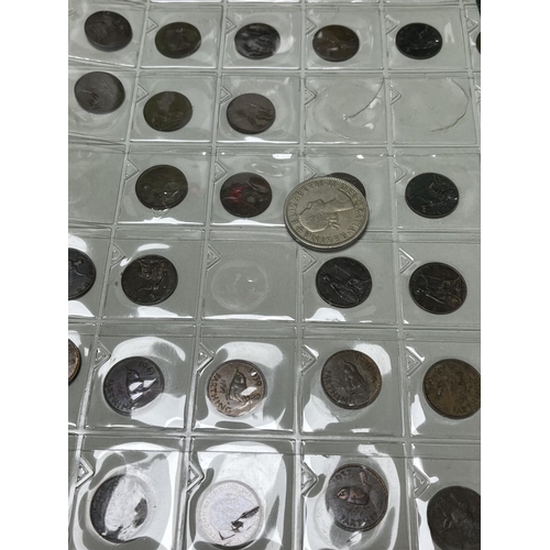 592 - FOLDER OF MAINLY U.K COINAGE SOME SILVER