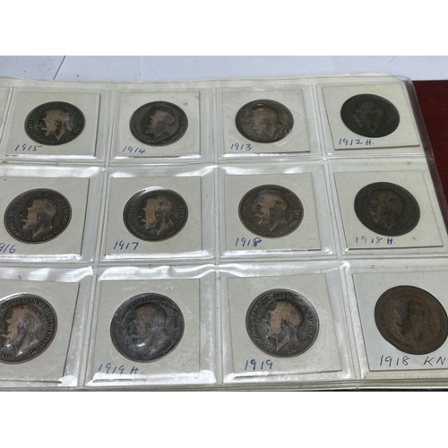 595 - FOLDER OF U.K COINAGE