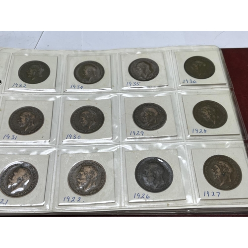 595 - FOLDER OF U.K COINAGE