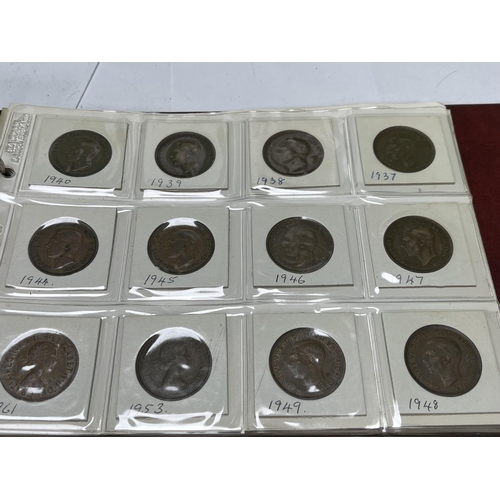 595 - FOLDER OF U.K COINAGE