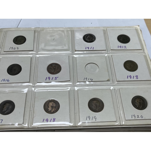 595 - FOLDER OF U.K COINAGE