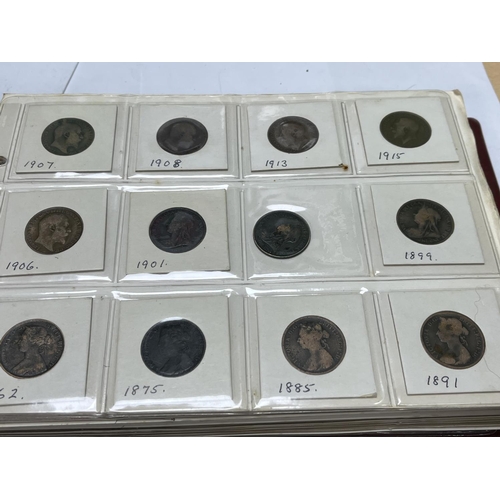 595 - FOLDER OF U.K COINAGE