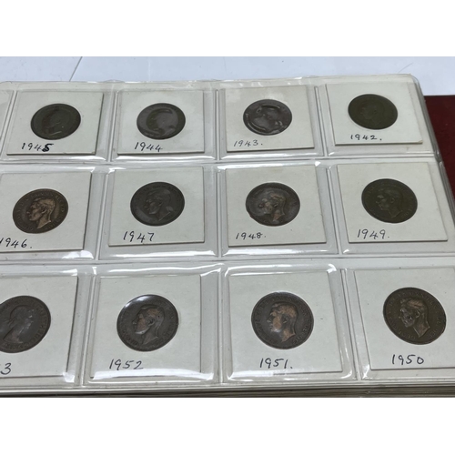 595 - FOLDER OF U.K COINAGE