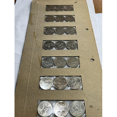 61 - ASSORTED FIVE PENCE PIECES LOOK TO BE UNCIRCULATED