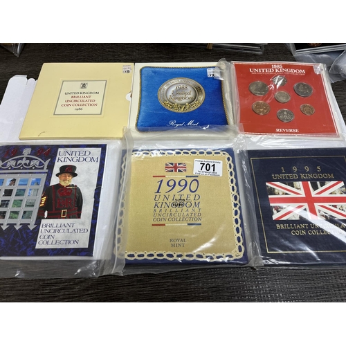 701 - 6 UNCIRCULATED COIN SETS