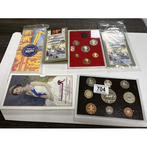 704 - 6 ASST UNCIRCULATED COIN SETS