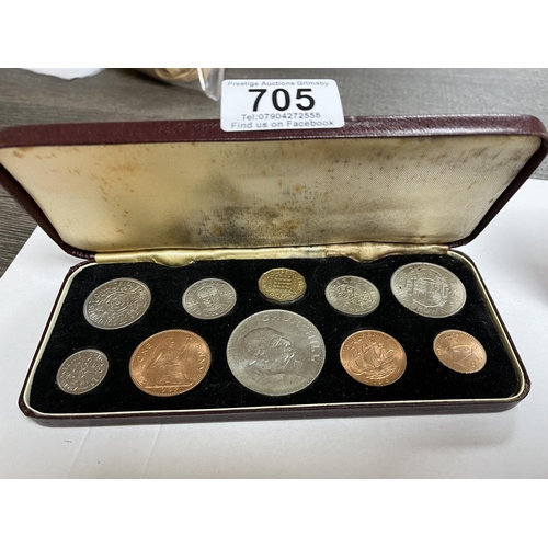 705 - 1967 COIN SET IN A CASE