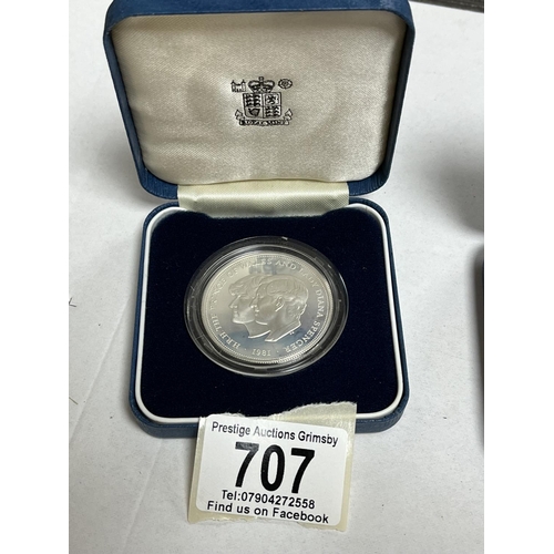 707 - ROYAL MINT CHARLES & DIANA SILVER PROOF