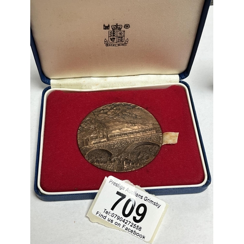 709 - ROYAL MINT RAIL MEDALLION COPPER