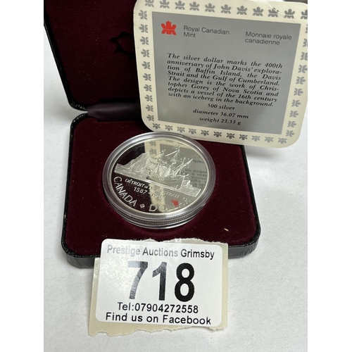 718 - SILVER PROOF CANADA DOLLAR