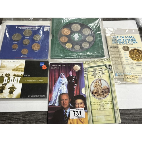 731 - 6 UNCIRCULATED COIN SETS